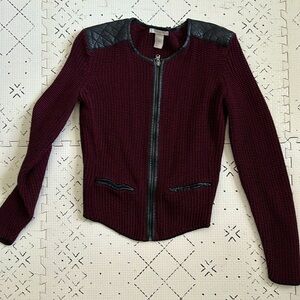 H&M mixed media jacket/cardigan